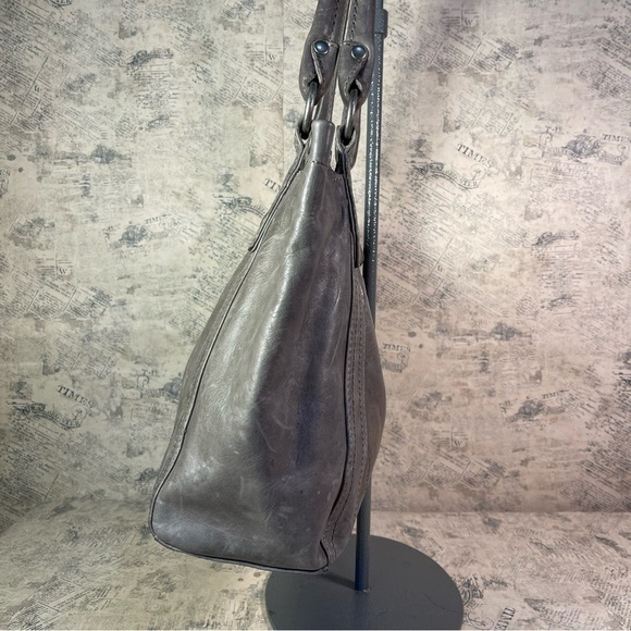 Frye Melissa Shoulder Tote Bag Ice Gray - Picture 4 of 13